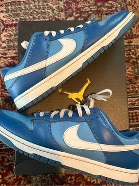 Nike Dunk Low Dark Marina Blue and White Low-Top Sneakers